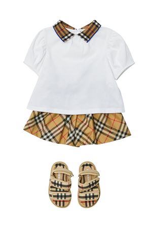 White stretch-cotton polo shirt BURBERRY KIDS | 8078460A1464